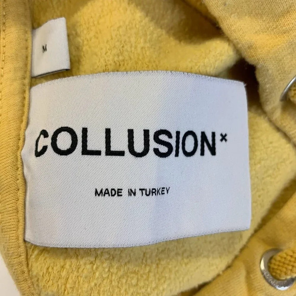 Collusion Men's Cotton Front Pocket‎ Long Sleeve Pullover Hoodie Sweatshirt SZ M - Picture 6 of 13